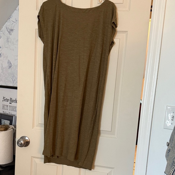 Eileen Fisher Olive Midi tunic dress coverup - Picture 4 of 4